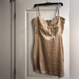 Dynamite Dress in Tan